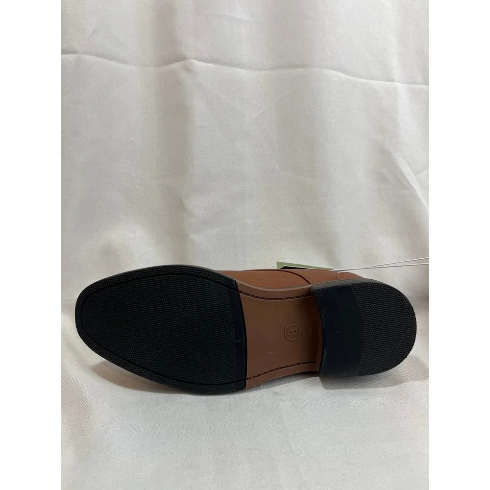Goodfellow & Co Mens Brown Memory Foam Dress Shoes Derby Lace Up Size 8 Cognac